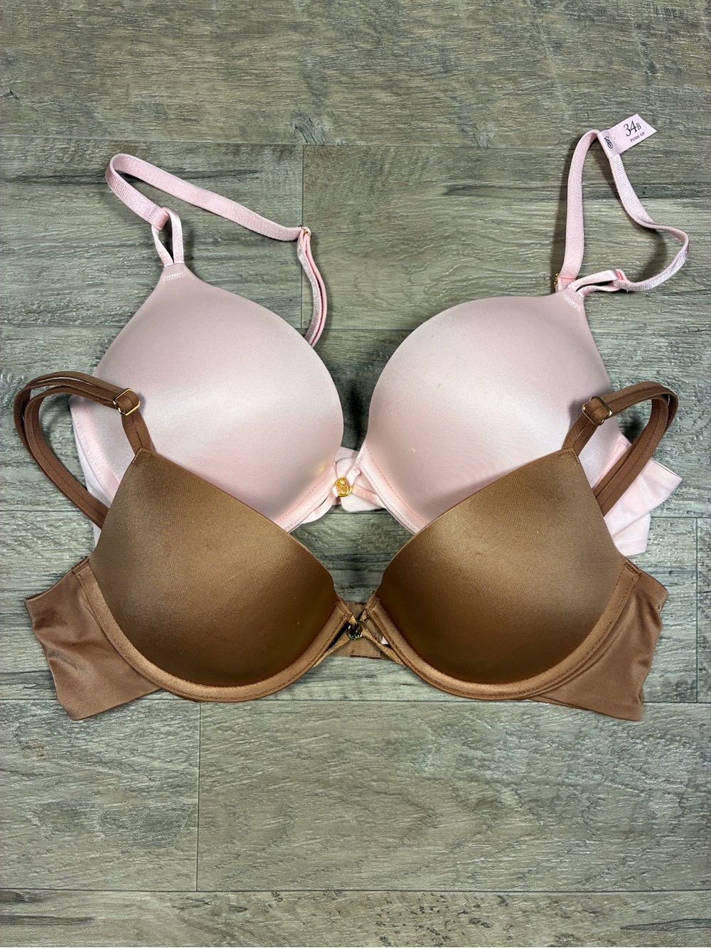 Victoria Secret 2 Satin Push Up Bras Bombshell Plunge